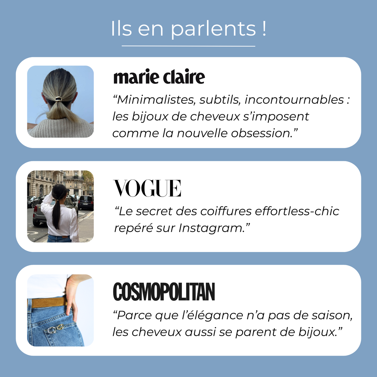 Set Signature - 3 bijoux uniques pour sublimer vos cheveux