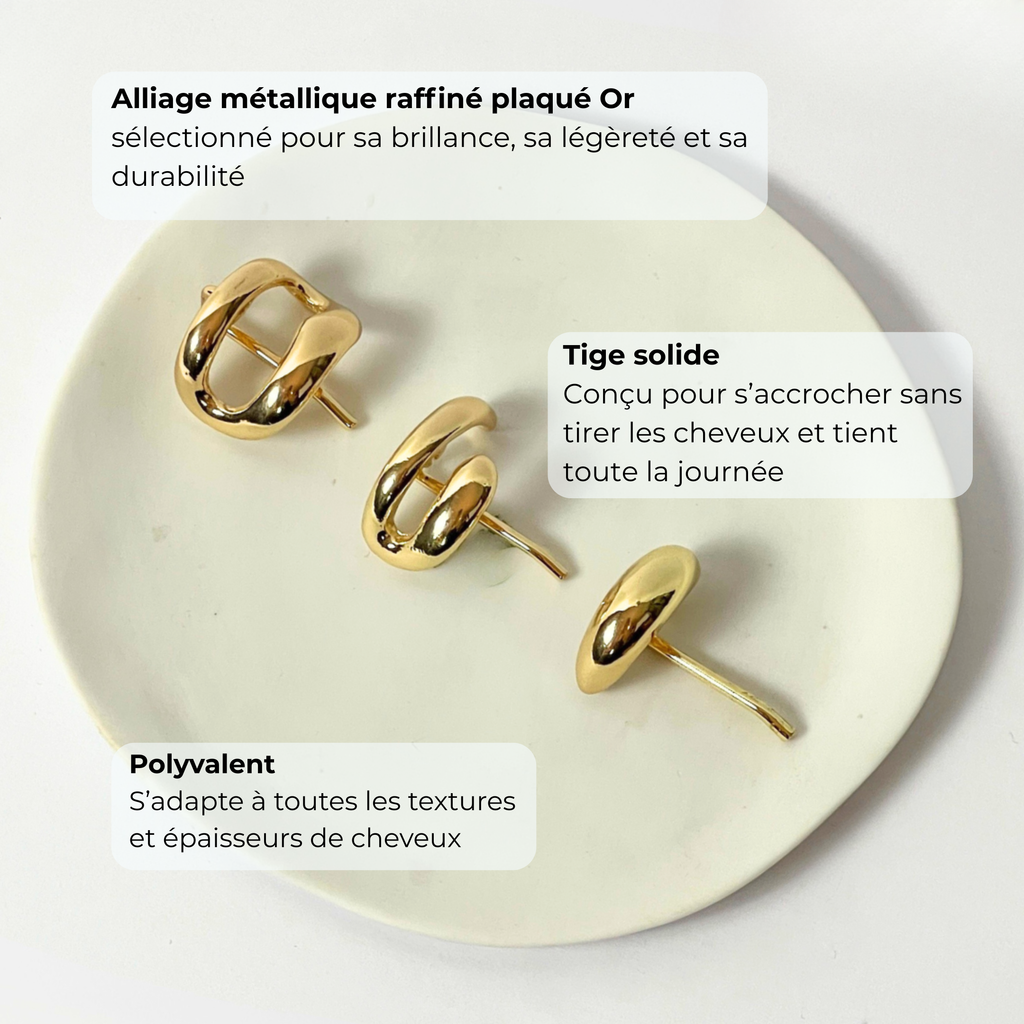 Set Signature - 3 bijoux uniques pour sublimer vos cheveux